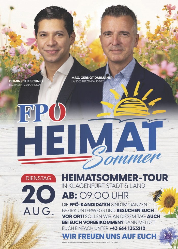 FPÖ-Heimatsommer-Tour: Klagenfurt Stadt & Land