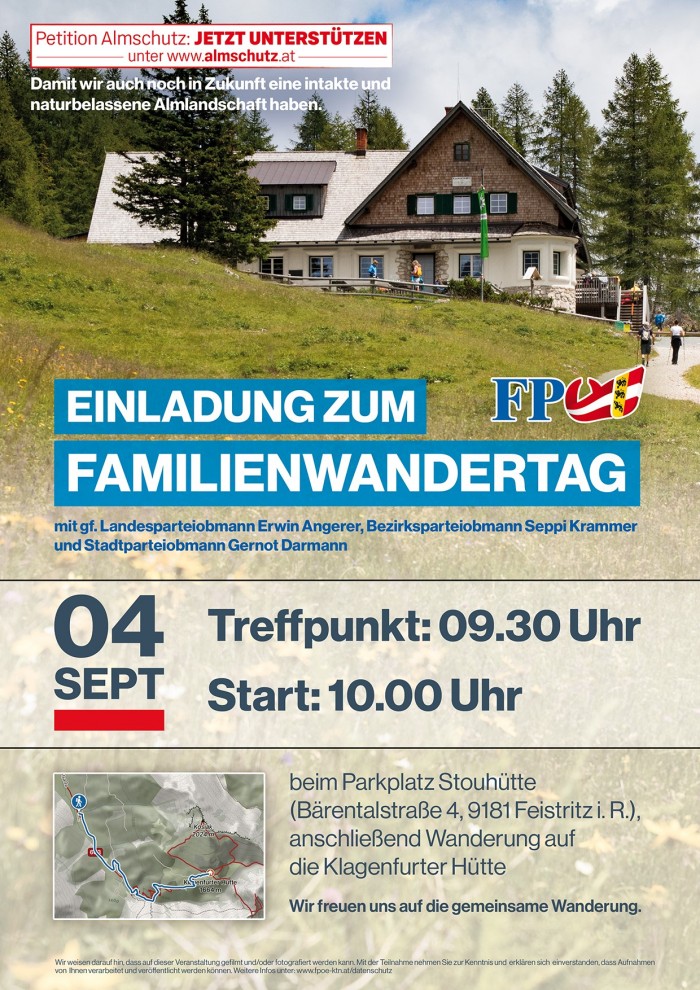 Familienwandertag der FPÖ Klagenfurt & Klagenfurt Land