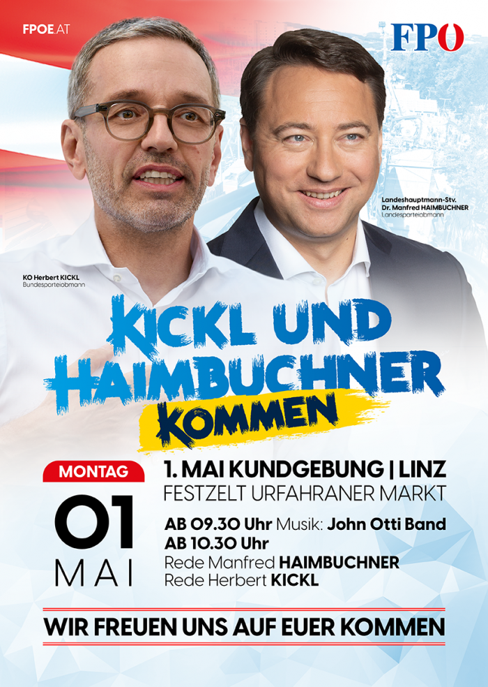 1.-Mai-Kundgebung mit Herbert Kickl in Linz
