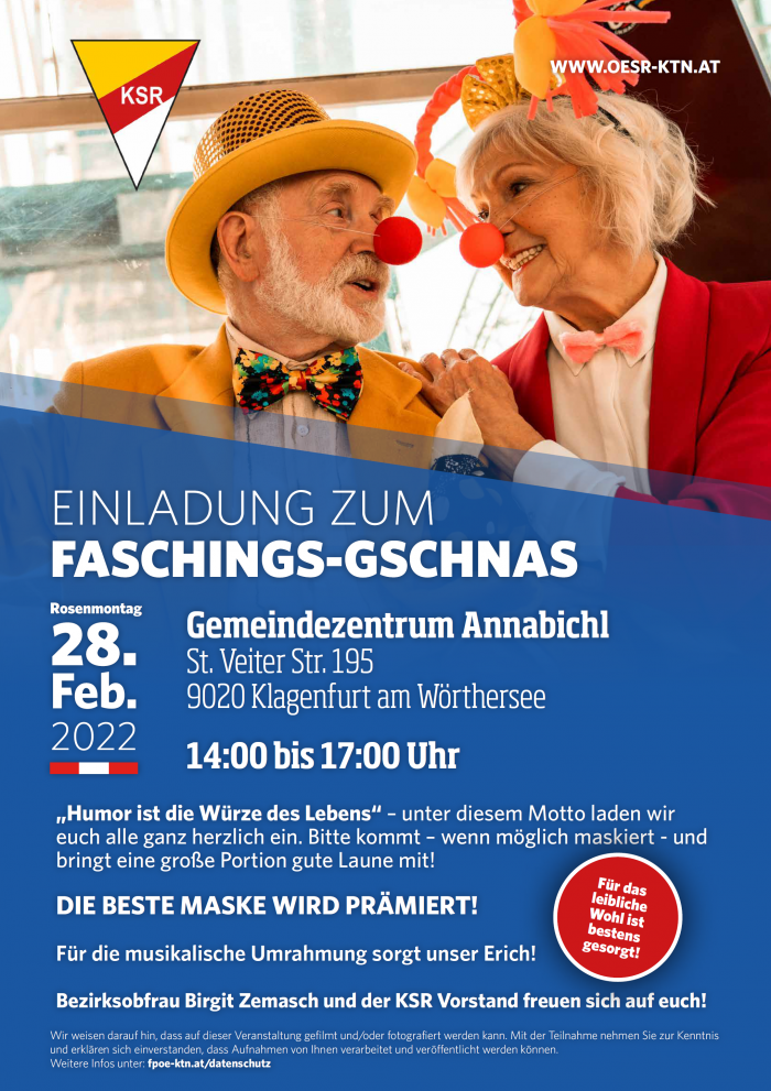 Faschings-Gschnas des Seniorenring Klagenfurt