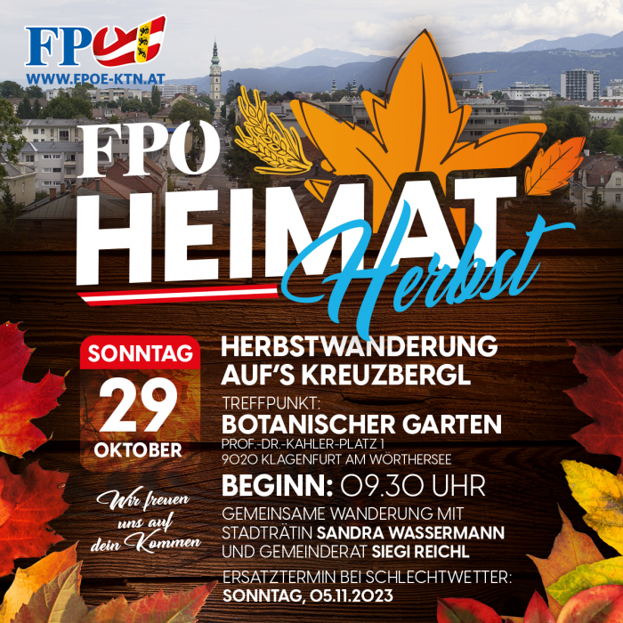 FPÖ-Heimat-Herbst "Herbstwanderung" in Klagenfurt