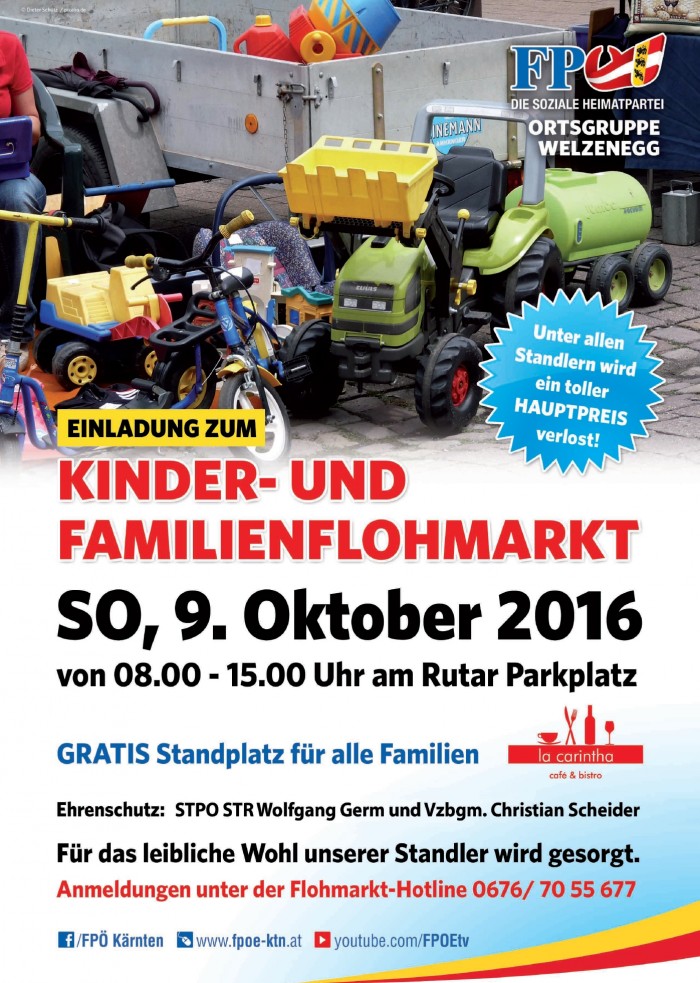 Kinder- und Familienflohmarkt der Ortsgruppe Welzenegg