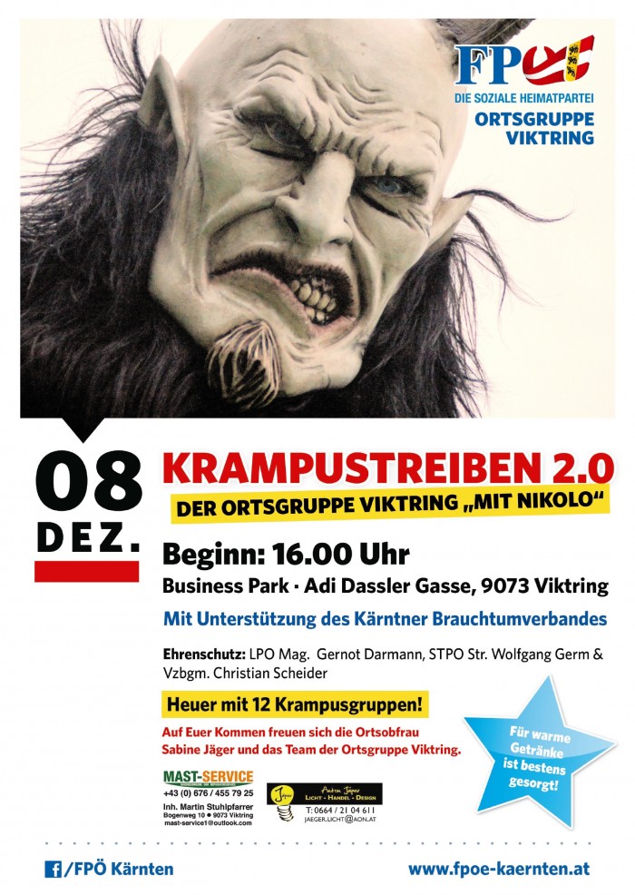 Krampustreiben der Ortsgruppe Viktring