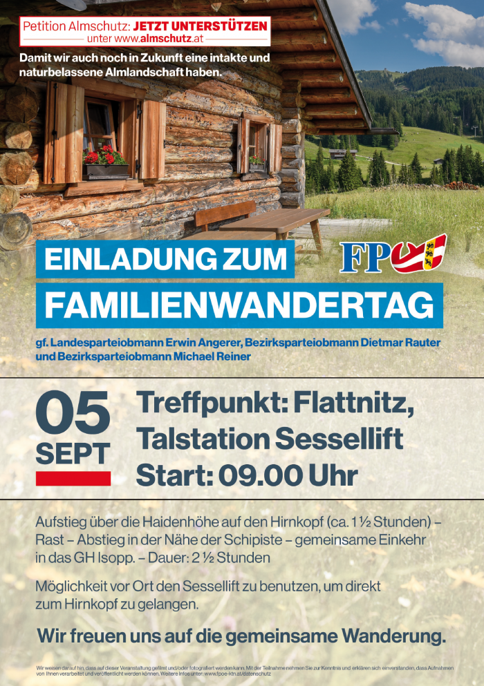Familienwandertag der FPÖ Feldkirchen & St. Veit