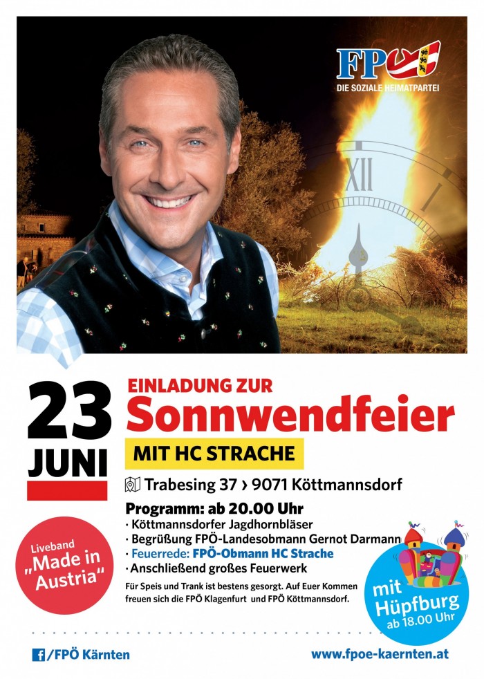 Sonnwendfeier mit HC Strache